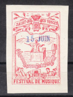 VV-078 1913 Saint Die Des Vosges Music Festival Vignette MNH** - Andere & Zonder Classificatie