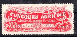 VV-095 1909 Concours Agricole Paris Vignette MNH** - Autres & Non Classés