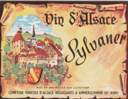 VIN D'ALSACE  "  SYLVANER  " COMPTOIRE VINICOLE D'ALSACE-NEGOCIANTS A AMMERSCHWIHR - Autres & Non Classés