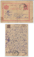 YIDDISH Jewish Judaica PC 1889 Romania To Constantinople Turkey To MOISE L ASCHCNASI - Judaísmo