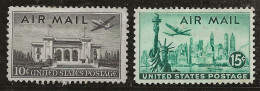 Etats-Unis 1947 N° Y&T :  Av 36 Et 37 * - 2b. 1941-1960 Nuevos