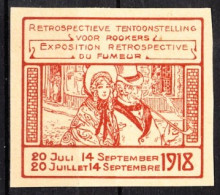 VV-112 1918 Exposition Retrospective Du Fumeur Vignette Sans Gomme - Autres & Non Classés