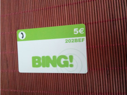 Bing Special Edition  2 Photos Used Rare - Cartes GSM, Recharges & Prépayées