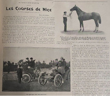 1901 LA CÔTE D'AZUR SPORTIVE - LES COURSES DE NICE - GRAND PRIX DE MONACO - MARQUISE DE VILLAMAJOR - LA VIE AU GRAND AIR - Reiten