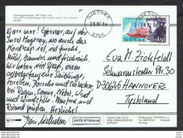 NORWAY: 1994  ILLUSTRATED POSTCARD WITH 4 K.50 (1085) - TO GERMANY - Lettres & Documents