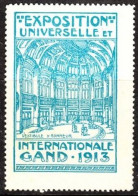 VV-124 1913 GAND Exposition Universelle Et Internationale Vignette MH* - Sonstige & Ohne Zuordnung