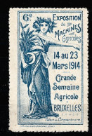 VV-143 1914 Brussel Tentoonstelling Musique Vignette MNH** - Otros & Sin Clasificación