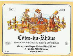 COTES-DU-RHONE .  2001+ JOLIE SCENE DE VENDANGES - Côtes Du Rhône