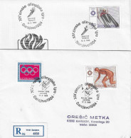 1984 Jeux Olympiques D'Hiver De Sarajevo: 2 Lettres ;sites Luge Et Slalom Dames - Winter 1984: Sarajevo