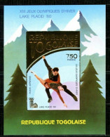 Olympische Spelen  1980 , Togo - Blok  Postfris - Winter 1980: Lake Placid
