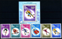 Olympische Spelen  1980 , Roumenie - Zegels + Blok  Postfris - Winter 1980: Lake Placid