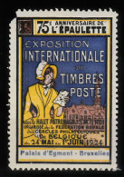 VV-166 BELGIQUE 1924 75. YEARS LE EPAULETTE VIGNETTE MNH** - Altri & Non Classificati