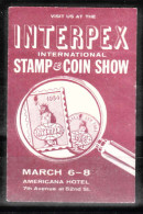 VV-175 INTERPEX STAMP - COIN SHOW VIGNETTE No Gum - Other & Unclassified