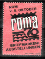 VV-181 1970 ROMA STAMPS FAIR VIGNETTE MH* - Other & Unclassified