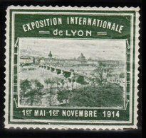 VV-191 1914 Lyon Exposition Internationale Vignette MNH** - Otros & Sin Clasificación