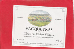 VACQUEYRAS  .  COTES DU RHONE - Côtes Du Rhône