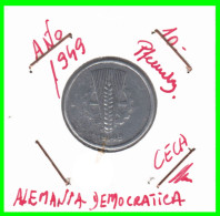 REPUBLICA DEMOCRATICA DE ALEMANIA ( DDR )  MONEDA DE 10 PFENNING AÑO - 1949 - CECA - A - MONEDA DE ALUMINIO CIRCULADA - 10 Pfennig