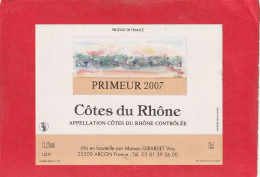 COTES DU RHONE PRIMEUR 2007 - Côtes Du Rhône