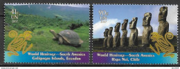 2007 UNO NEW YORK   MI.1066-7 *MNH  . UNESCO-Welterbe: Südamerika. - Hojas Y Bloques