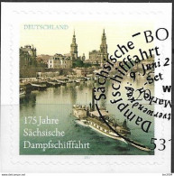 2011Deutschland Germany  Mi. 2874 FD-used Bonn   Booklet  Stamp 170 J. Sächsische Dampfschiffart - Gebraucht