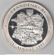 999/1000 Silber Medaille " Brandenburg  " PP   36 Mm DMR Rohgewicht : 14 G Prägung : Hochrelief - Elongated Coins