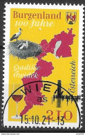 2021 Austria Österreich  Mi  3611 FD-used 100 Jahre Zugehörigkeit Des Burgenlandes Zu Österreich. - Used Stamps