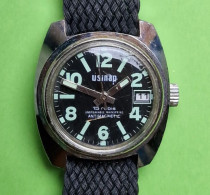 Montre De PLONGEE Mécanique à Remontage Manuel  - USINAP - Bracelet Nylon Neuf -  FONCTIONNE - Années 1980 - Relojes Modernos