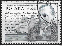 2007 Polen Mi. 4343 Used   150. Geburtstag Von Joseph Conrad. - Oblitérés