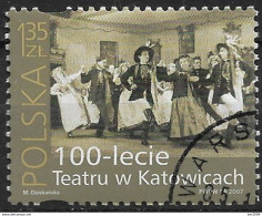 2007 Polen Mi. 4332 Used   100 Jahre Schlesisches Theater, Kattowitz - Used Stamps