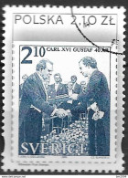 2003 Polen Mi  4089 Used Schweden MiNr. 1392: König Carl VI. Gustav Und Czesaw Miosz (1911-2004), Nobelpreis Für Literat - Gebraucht