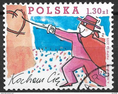 2005  Polen Mi  4170 Used  Valentinstag :  Kavalier Mit Degen, Inschrift „Ich Liebe Dich! - Used Stamps