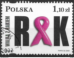2002  Polen Mi  4006 Used Kampf Gegen AIDS Und Krebs. - Used Stamps