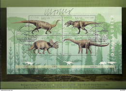 2008  Deutschland  Mi  Bl. 73 Faltkarte FD Used  Dinosaurier - 2001-2010