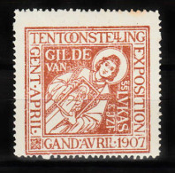 VV-196 1907 Tentoonsteiling Gilde Van GAND Vignette MNH** - Otros & Sin Clasificación