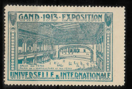 VV-212 1913 GAND Exposition Universelle Et Internationale Vignette No Gum - Altri & Non Classificati