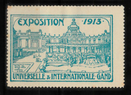 VV-214 1913 GAND Exposition Universelle Et Internationale Vignette No Gum - Sonstige & Ohne Zuordnung