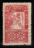 VV-215 1897 Carnevale ROMA Vignette No Gum - Altri & Non Classificati