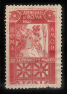 VV-215 1897 Carnevale ROMA Vignette No Gum - Other & Unclassified