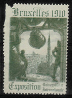 VV-224 1910 Bruxelles Exposition Universelle Et Internationale Vignette Used - Autres & Non Classés