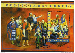 2000 UNO New York   Mi. Bl. 20 Used   50 Jahre Hoher Flüchtlingskommissar Der Vereinten Nationen (UNHCR - Used Stamps