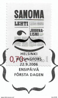 2006 Finnland Mi.  1820 FD-used Briefstück  Vollversammlung Der Jungfinnischen Journalisten, - Gebraucht