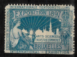 VV-257 1897 Bruxelles Exposition Vignette Used - Sonstige & Ohne Zuordnung