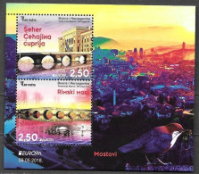 Bosna Bosnia Bosnien (Sarajevo) 2018 Europa Cept Bridges Michel Bl. 63 (733-34) MNH ** Postfrisch Neuf - 2018