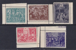 1938 - España - Beneficiencia - Edifil 29/33 - Cuadros De Velazquez - MNH - Beneficiencia (Sellos De)