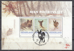 Nederland Persoonlijke Zegel, Rien Poortvliet, Wild Zwijn, Hert, Haas, Wild Boar, Deer, Hare, Speciale Stempel - Usados