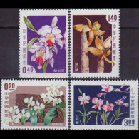 CHINA-TAIWAN 1958 - Scott# 1189-92 Orchids Set Of 4 MNH - Ongebruikt