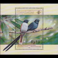 SEYCHELLES 1996 - Scott# 779 S/S WWF-Flycatchers MNH - Seychelles (1976-...)