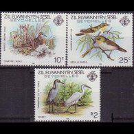 Z.E.S. 1985 - Scott# 97-100 Birds Dated 1985 Set Of 3 MNH - Seychelles (1976-...)