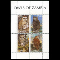 ZAMBIA 1997 - Scott# 697 S/S Owls MNH - Zambia (1965-...)