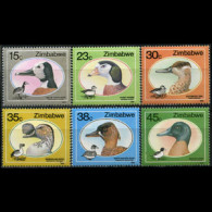 ZIMBABWE 1988 - Scott# 572-7 Wild Ducks Set Of 6 MNH - Zimbabwe (1980-...)